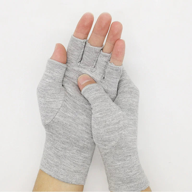Premium Bamboo Compression Gloves | Fingerless Design Breathable Fabric for Pain Relief