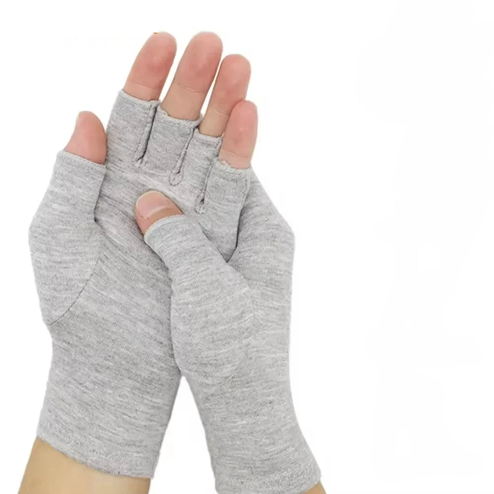 Premium Bamboo Compression Gloves | Fingerless Design Breathable Fabric for Pain Relief